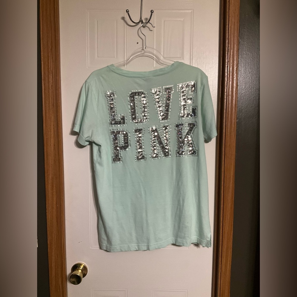🩵vs pink bling tee Victoria secret